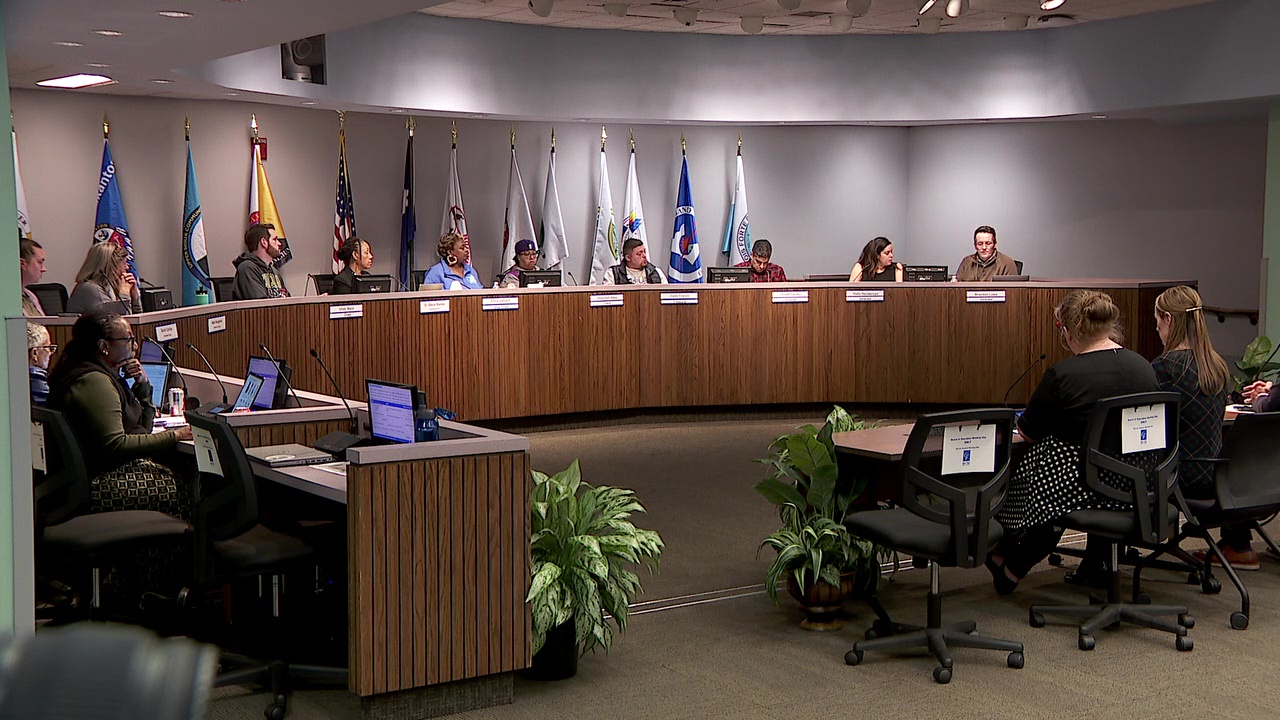 St. Paul school board meeting discussing budget plan